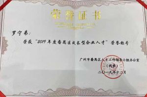登录入口集团CEO罗宁弟荣膺番禺区杰出产业人才奖